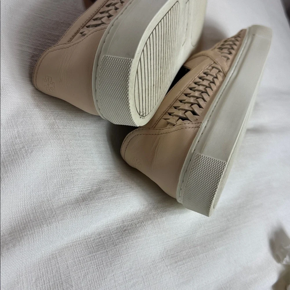 Tory Burch Beige‎ Woven Slip-On Loafers